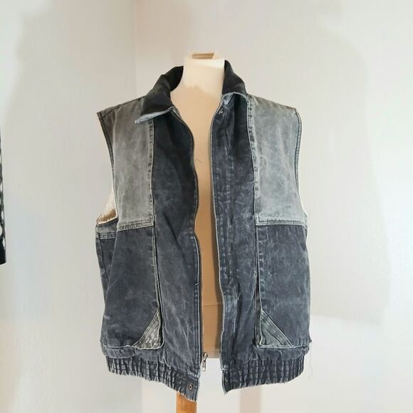 Branded Lion Vtg Denim Vest Men's Size XL - Picture 2 of 8